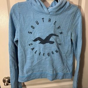 hollister baby blue hoodie